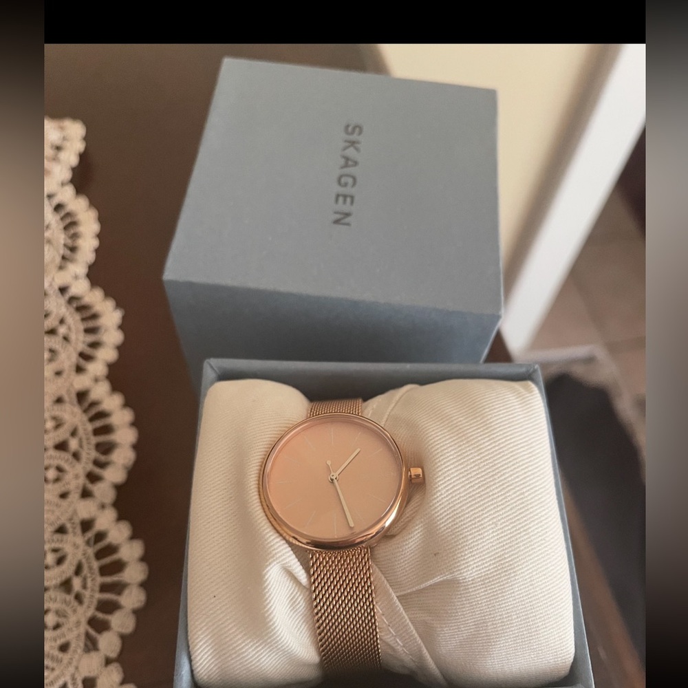 Skagen Rose Gold Mesh Women's Watch